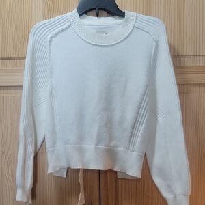 Pilcro By Anthropolgie White Crew Neck Sweater